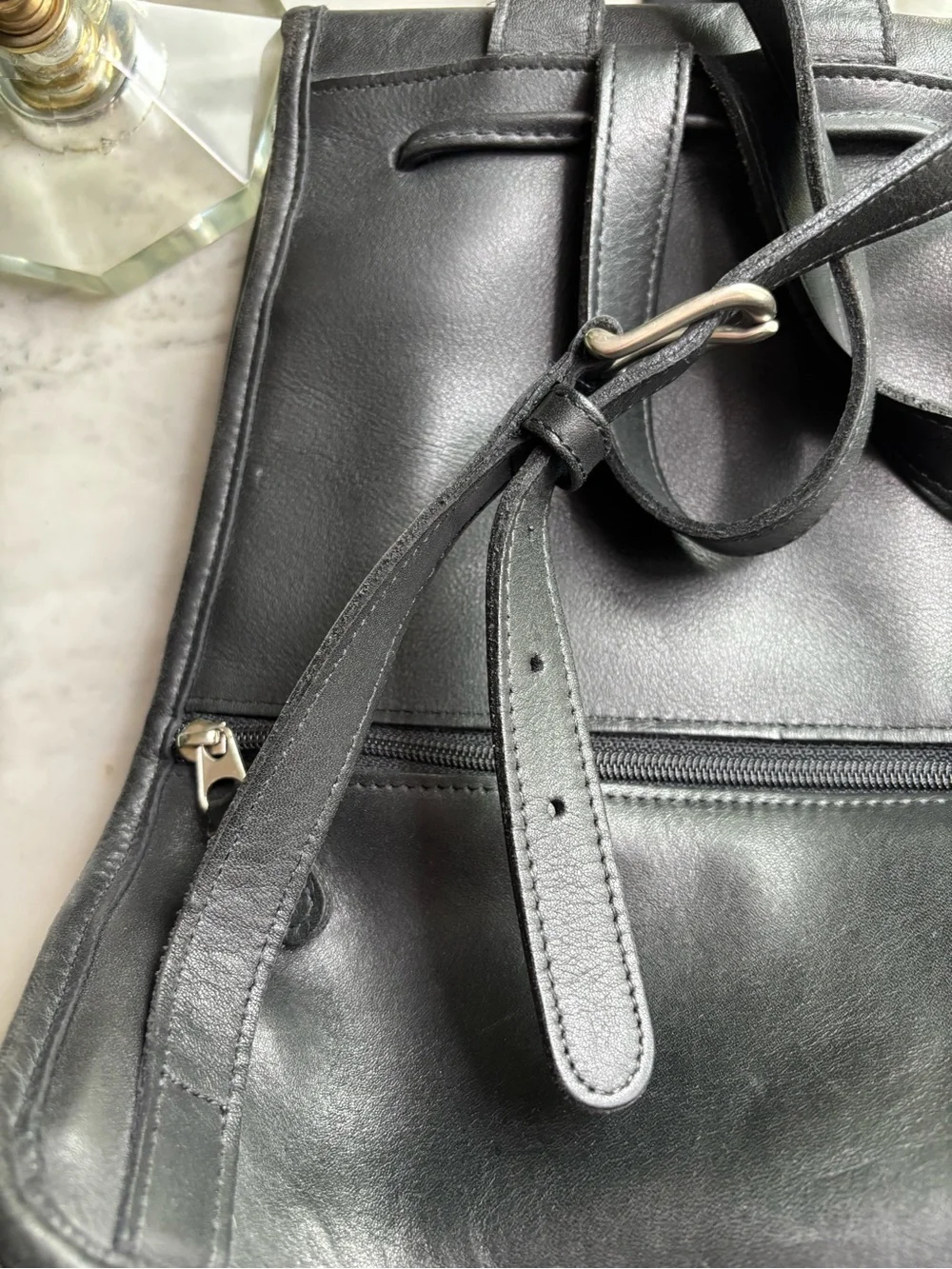 Vintage Coach Backpack Daypack with Nickel Hardware